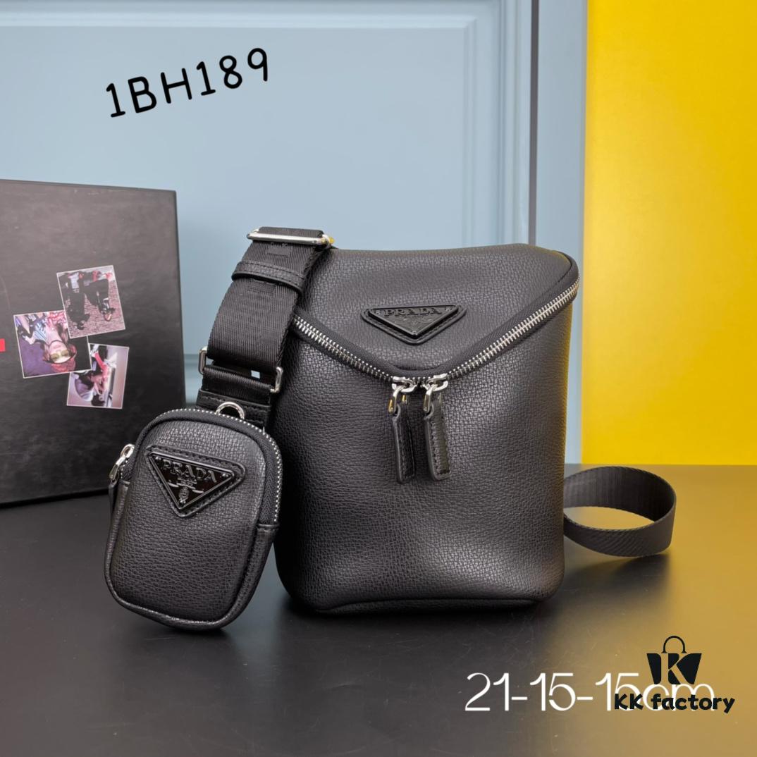 PRADA New Arrival (Tri-combination Full Leather Style) Shoulder Bag