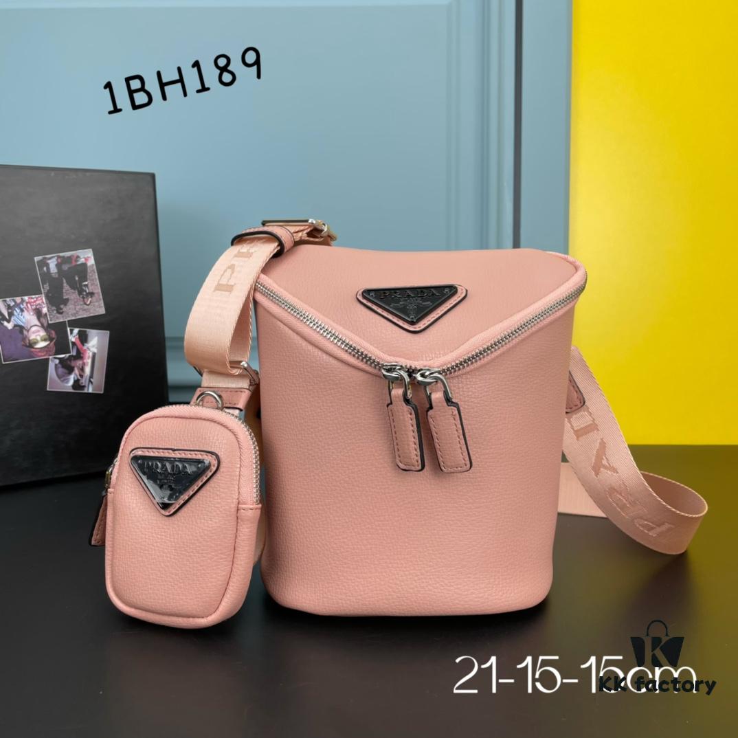 PRADA New Counter Model (Triple-Combined Full Leather) Shoulder Bag