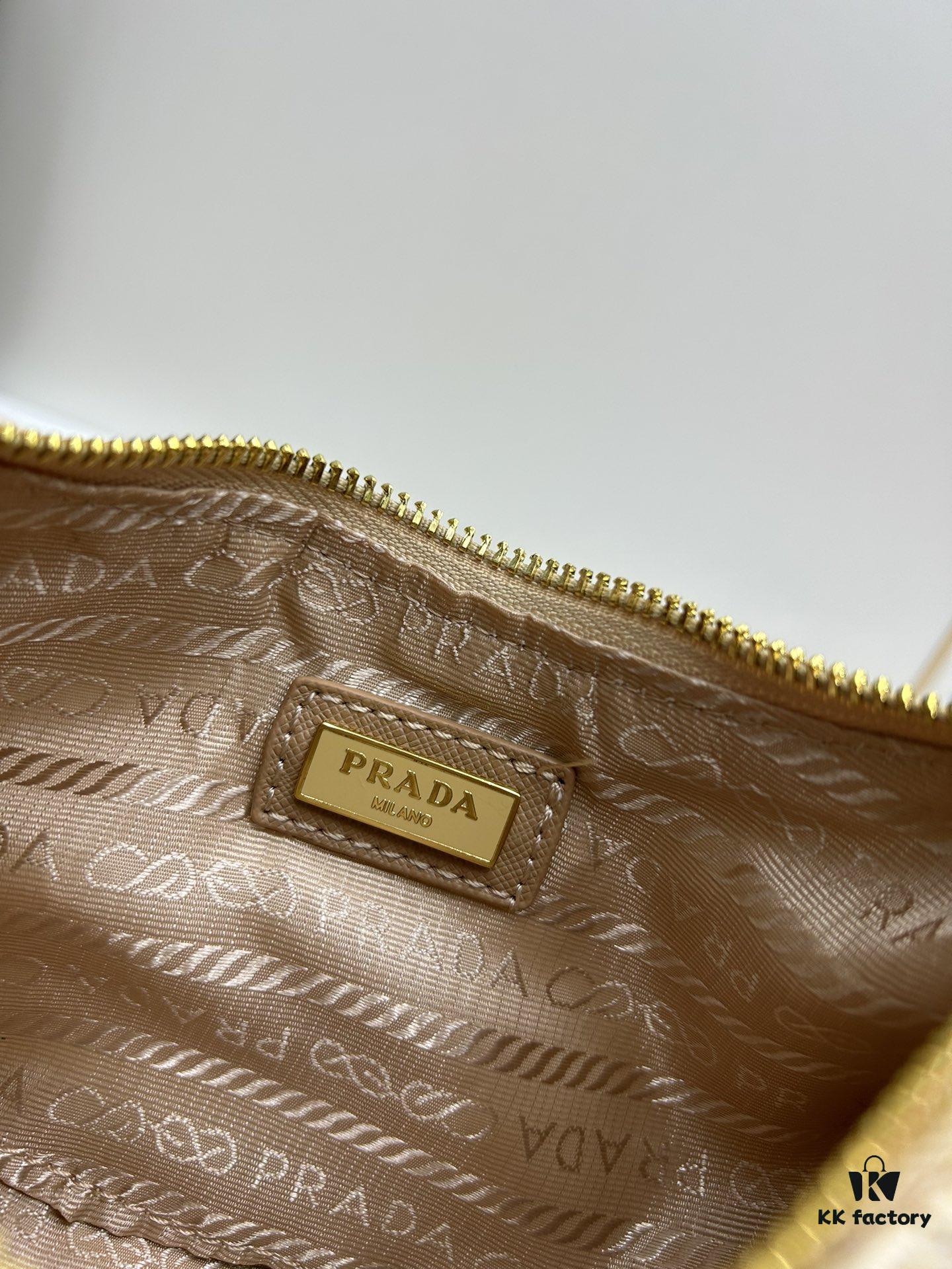 6930c2596e68136f4d9af39f Prada Woven Hobo Bag with Box