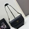 6930c25a6e68136f4d9af3a0 Prada Classic Leather Crossbody Bag with Metal Logo for Women, Arqué Collection, Includes Box