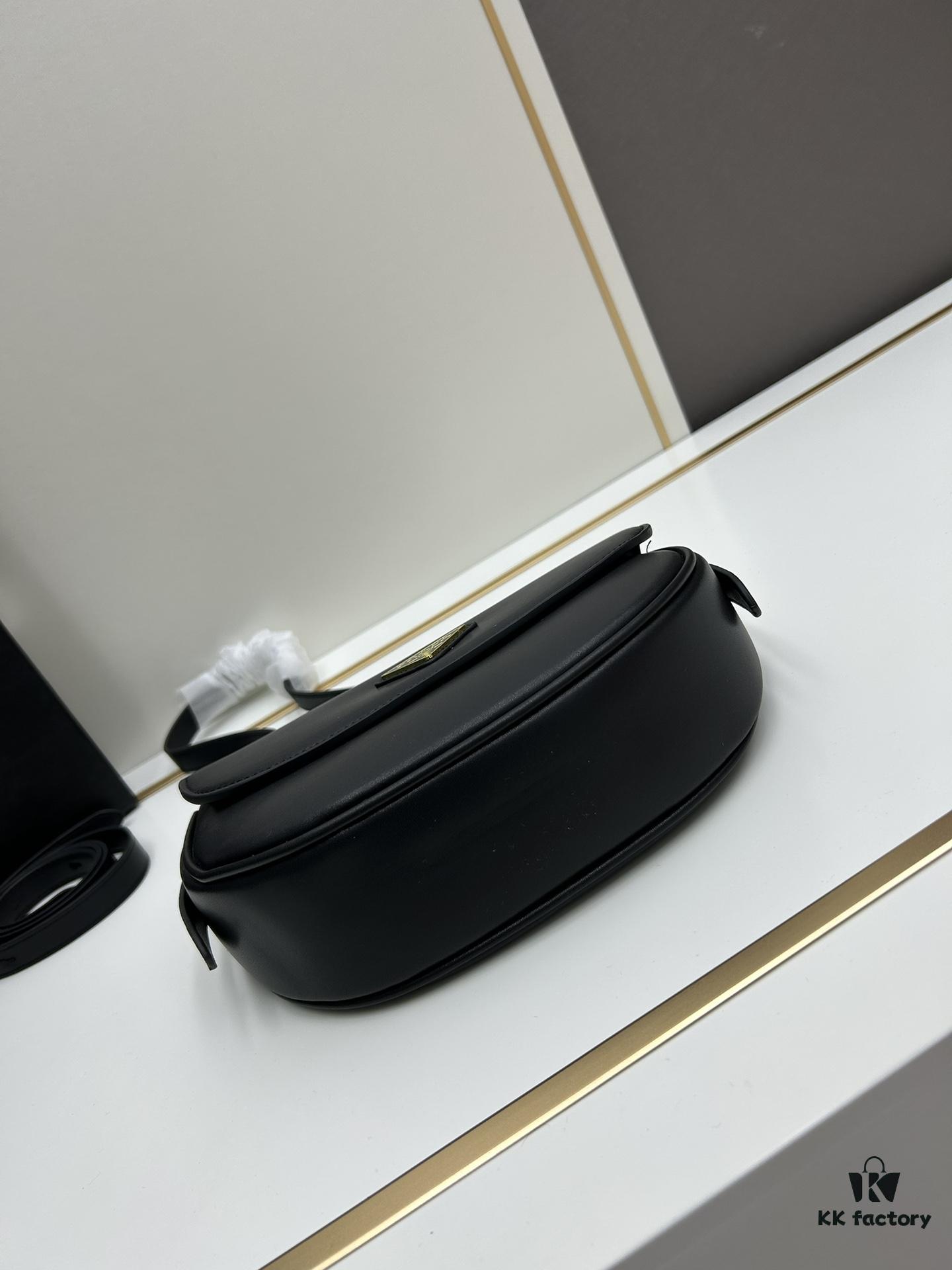 6930c2646e68136f4d9af3a9 Box Included Authentic French Purchase Prada Arqué Leather Crossbody Bag for Women with Classic Metal Logo, 23-16-6 cm