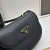 6930c2666e68136f4d9af3aa Box Included Authentic French Purchase Prada Arqué Leather Crossbody Bag for Women with Classic Metal Logo, 23-16-6 cm