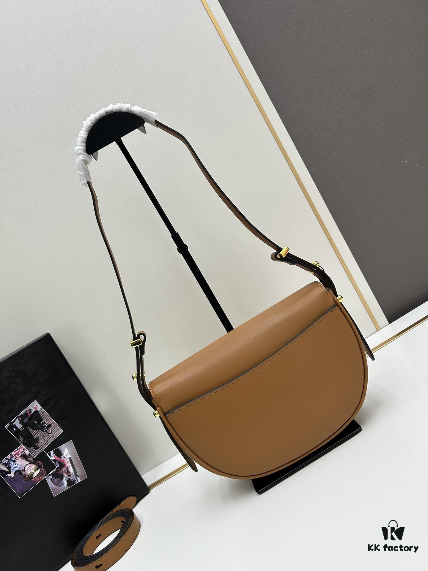 6930c26c6e68136f4d9af3af Prada Classic Leather Crossbody Bag with Metal Logo for Women, Arqué Collection, Comes with Box