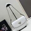 6930c27b6e68136f4d9af3be Box Included Authentic French Purchase Prada Arqué Leather Crossbody Bag for Women with Metal Logo, 23-16-6 cm
