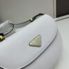 6930c27f6e68136f4d9af3c3 Box Included Authentic French Purchase Prada Arqué Leather Crossbody Bag for Women with Metal Logo, 23-16-6 cm