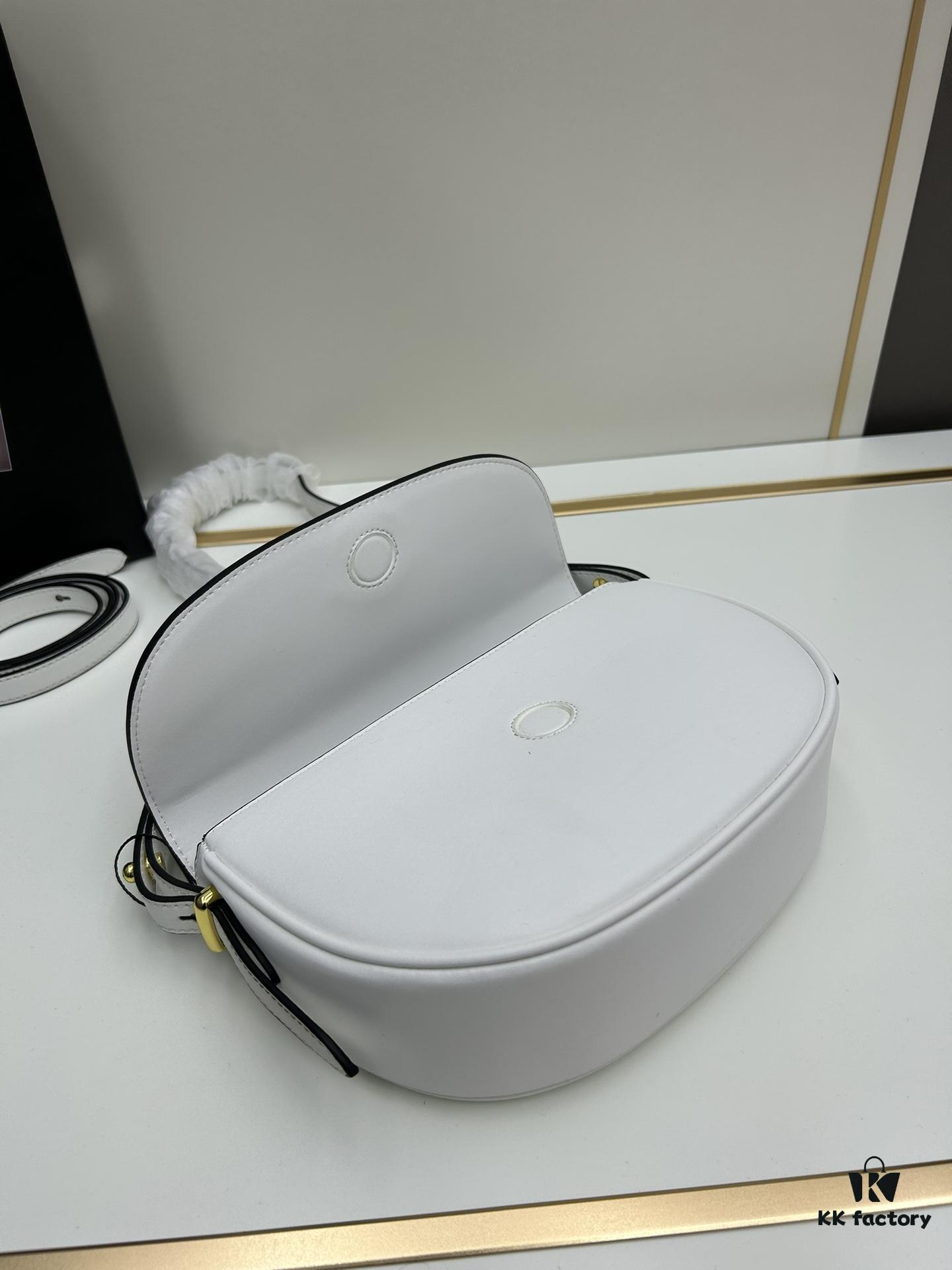 6930c2806e68136f4d9af3c4 Box Included Authentic French Purchase Prada Arqué Leather Crossbody Bag for Women with Metal Logo, 23-16-6 cm