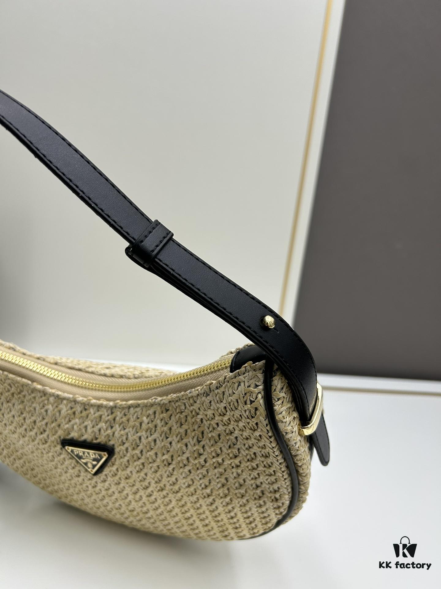 6930c2896e68136f4d9af3cf Prada Straw Hobo Bag with Box ||| Prada Beautiful Raffia Handbag