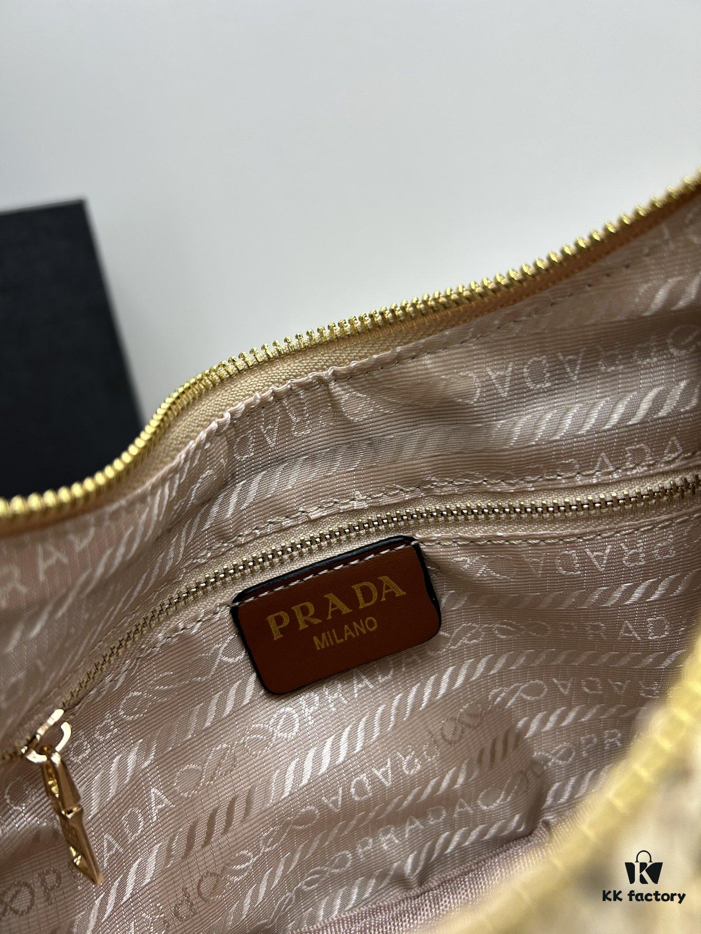 Prada Woven Straw Hobo Bag with Box