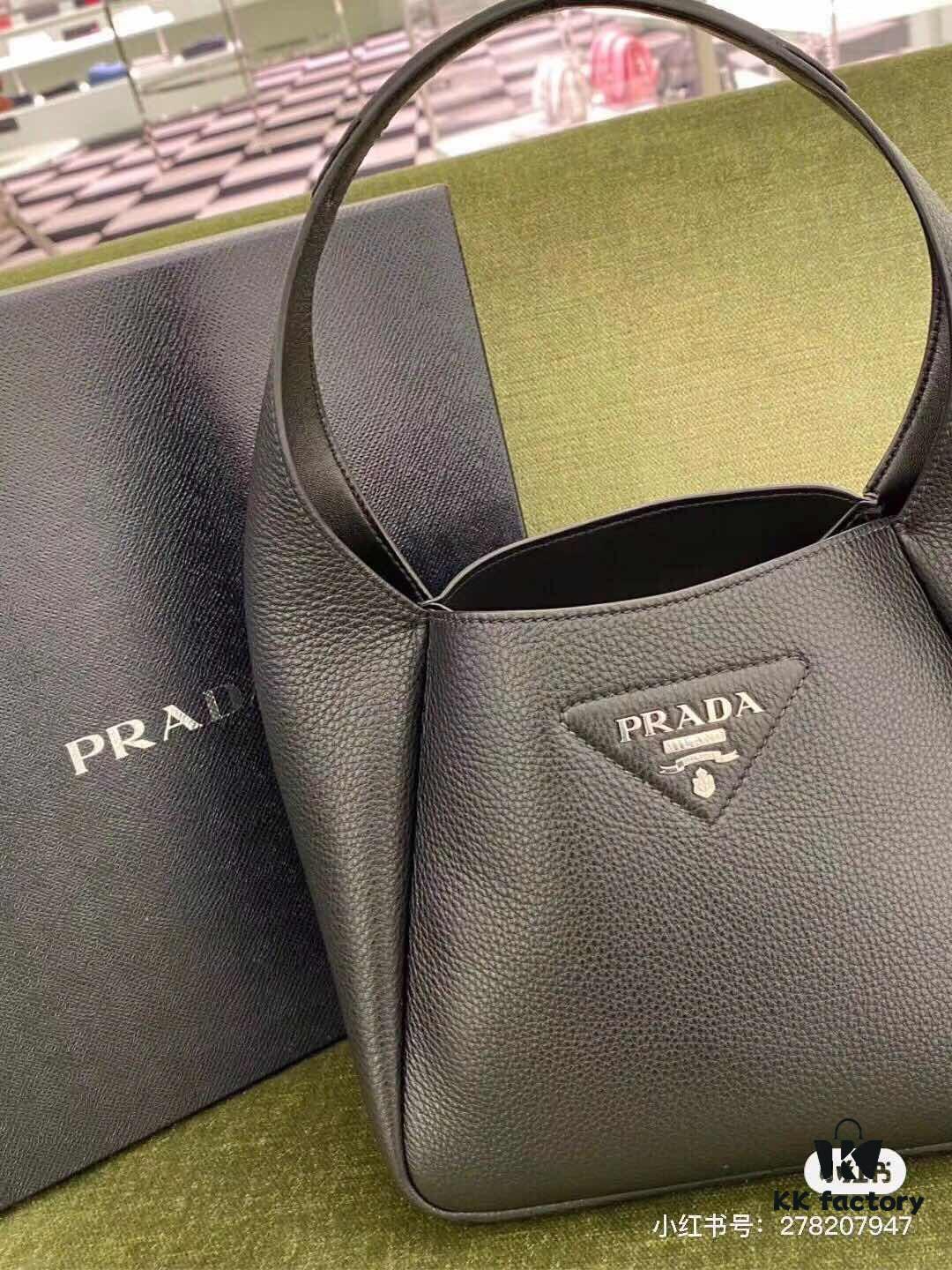 6930c29c6e68136f4d9af3eb Prada Latest Tote Bag with Box ✅ Made from Genuine Italian Natural Pebbled Calfskin 💯
