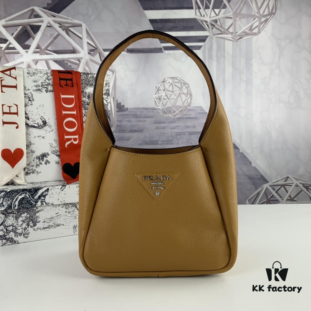 Prada Latest Tote Bag with Box - Genuine Italian Natural Grained Calfskin