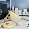 6930c2be6e68136f4d9af431 Prada Raffia Woven Triangle Bag with Box, 3D Logo, Lightweight Structured Design, Thin Strap, Adjustable Double Lengths, Can Be Worn as Crossbody, Shoulder or Underarm Bag, Includes Metal Chain for Elevated Elegance, Handheld Style, Size 25x13x10, Model No. 2425