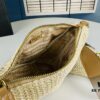 6930c2c16e68136f4d9af438 Prada Raffia Woven Triangle Bag with Box, 3D Logo, Lightweight Structured Design, Thin Strap, Adjustable Double Lengths, Can Be Worn as Crossbody, Shoulder or Underarm Bag, Includes Metal Chain for Elevated Elegance, Handheld Style, Size 25x13x10, Model No. 2425