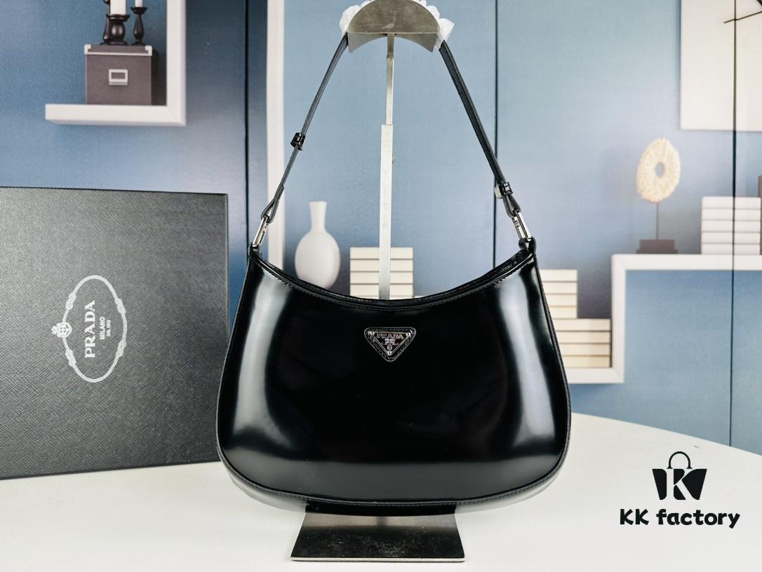 6930c2cc6e68136f4d9af451 PRADA 2021 Spring/Summer Hobo Handbag, Premium Calfskin Leather, Original Factory Custom Material