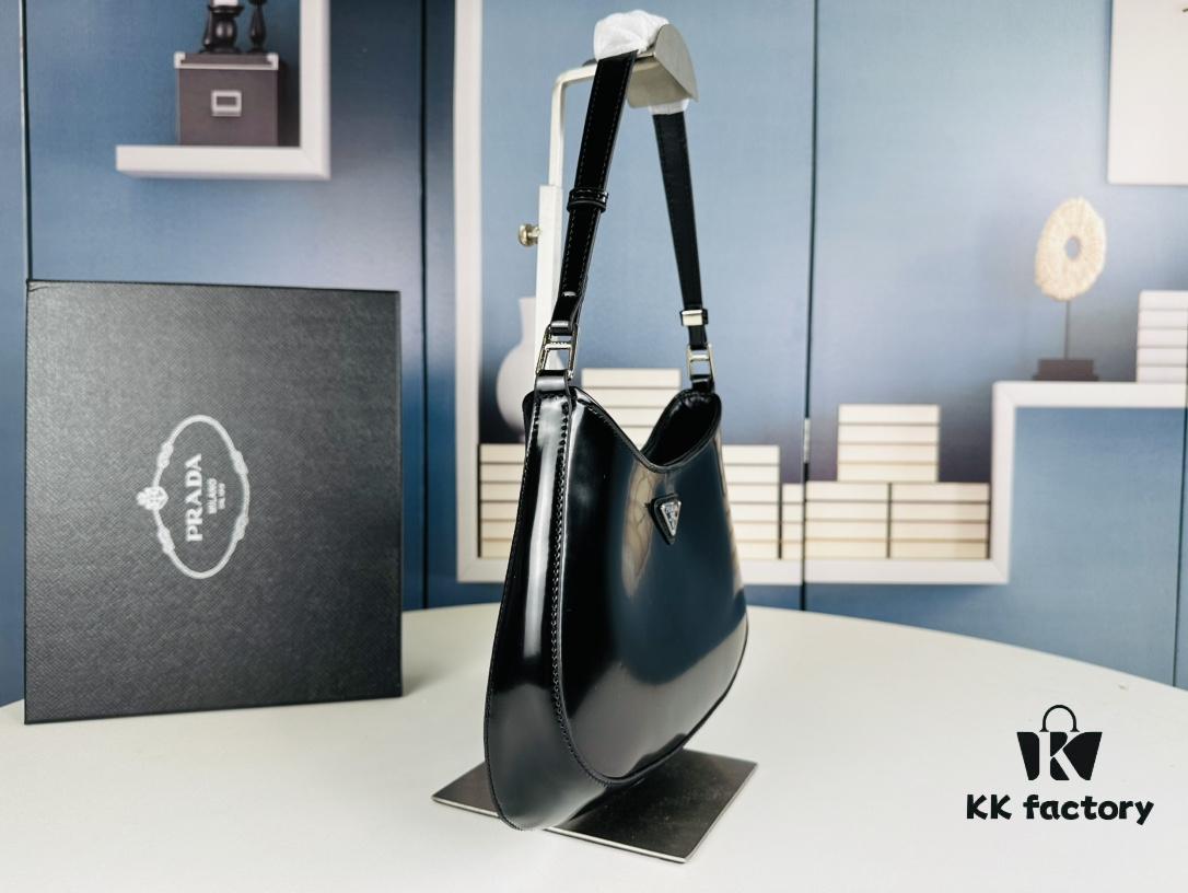 6930c2cd6e68136f4d9af455 PRADA 2021 Spring/Summer Hobo Handbag, Premium Calfskin Leather, Original Factory Custom Material