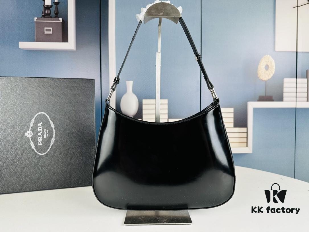 6930c2cf6e68136f4d9af457 PRADA 2021 Spring/Summer Hobo Handbag, Premium Calfskin Leather, Original Factory Custom Material