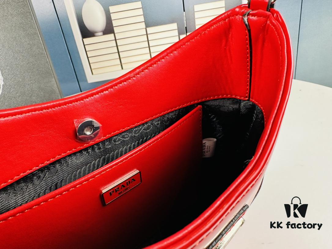 6930c2d56e68136f4d9af465 PRADA 2021 Spring/Summer Collection Hobo Handbag - Premium Calfskin, Lightweight and Stylish