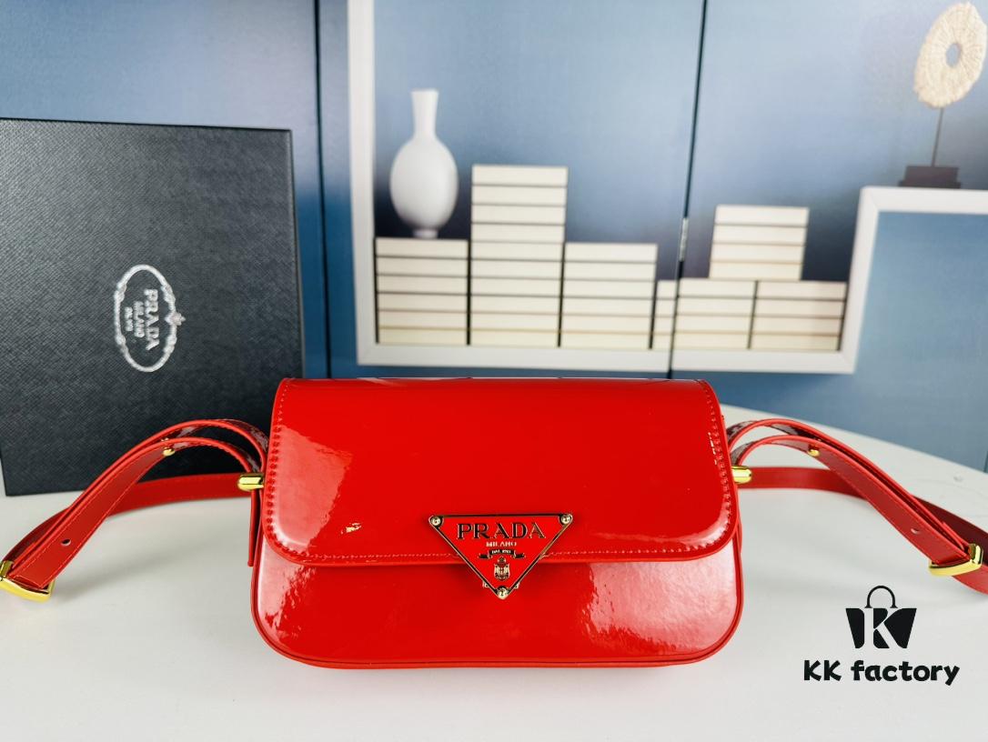 6930c2dc6e68136f4d9af473 PRADA New Soft Calf Leather Tote Bag | Patent Leather Finish with Box | Size 21.5x13x5