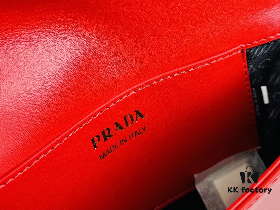 6930c2dd6e68136f4d9af477 PRADA New Soft Calf Leather Tote Bag | Patent Leather Finish with Box | Size 21.5x13x5