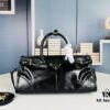 6930c2ed6e68136f4d9af493 PRADA New Arrival Vintage Style Black Wax Leather Tote Bag