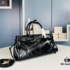 6930c2ee6e68136f4d9af498 PRADA New Arrival Vintage Style Black Wax Leather Tote Bag