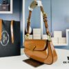 6930c2f86e68136f4d9af4aa Prada-style Baguette Shoulder Bag (Box Included), Size 24x12x4, Model No. 817, Full Grain Leather Version
