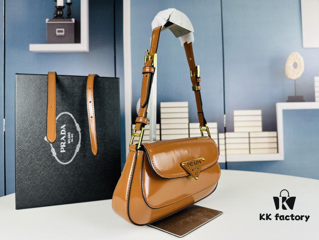 6930c2fa6e68136f4d9af4ad Prada-style Baguette Shoulder Bag (Box Included), Size 24x12x4, Model No. 817, Full Grain Leather Version