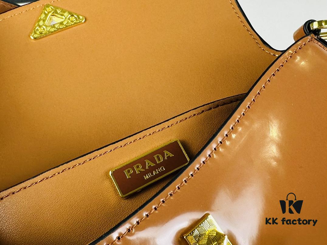 6930c3016e68136f4d9af4bc Prada-style Baguette Shoulder Bag (Box Included), Size 24x12x4, Model No. 817, Full Grain Leather Version