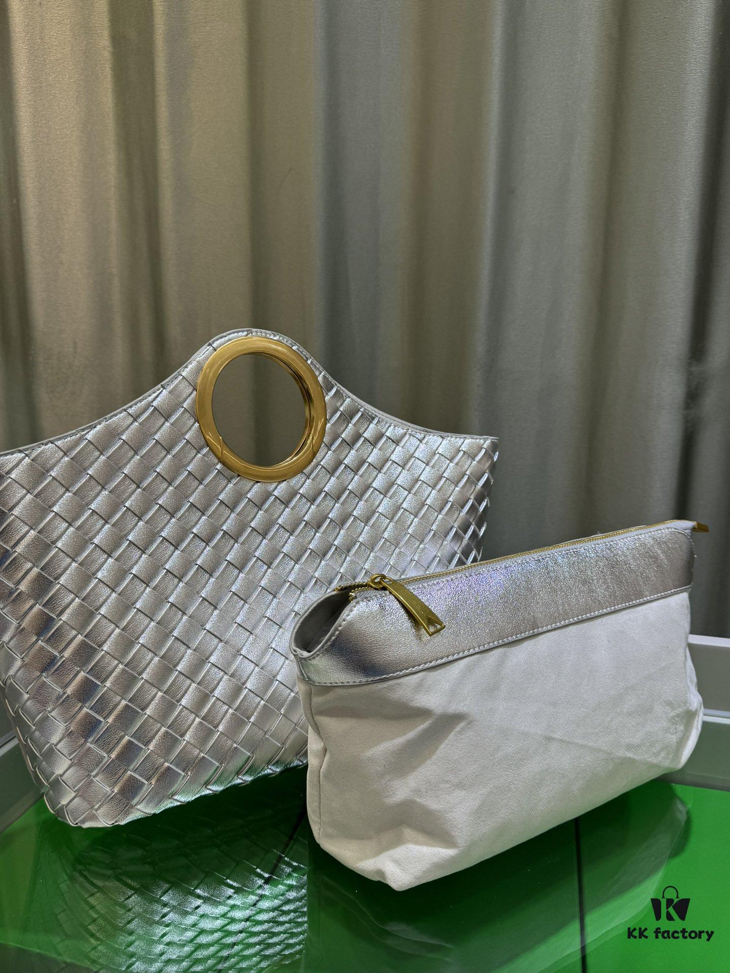 6930c3786e68136f4d9af596 BV Picnic Woven Tote Bag BV Bottega Veneta 24 Early Autumn New Women's Retro Beautiful Handbag