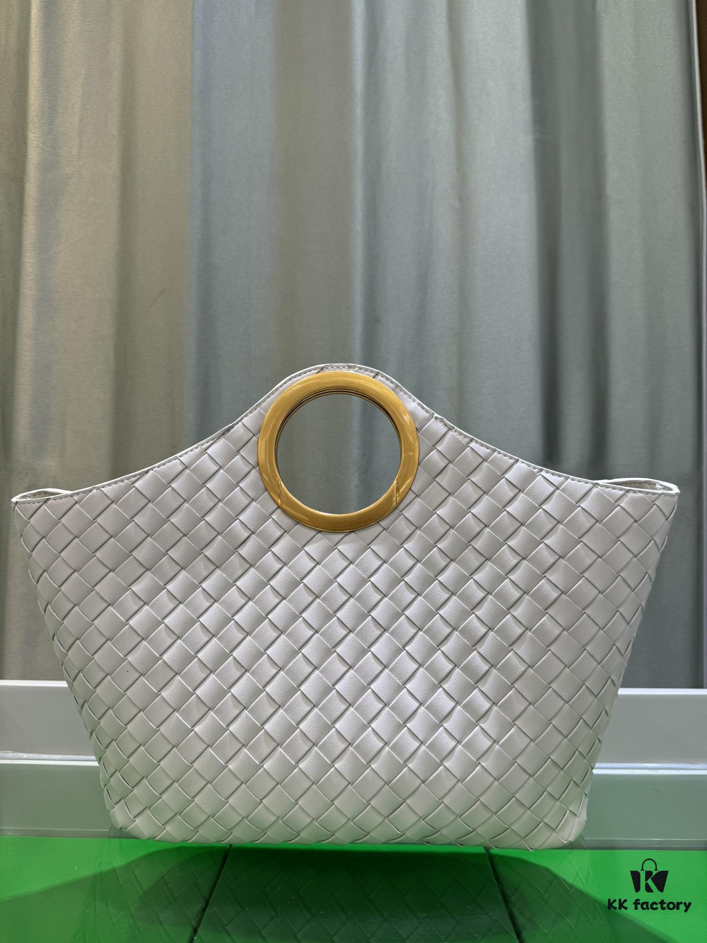 6930c3896e68136f4d9af5b4 BV Picnic Wicker Handbag, Bottega Veneta 24 Early Autumn New Women's Vintage Style Exquisite Tote Bag