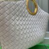 6930c38a6e68136f4d9af5b6 BV Picnic Wicker Handbag, Bottega Veneta 24 Early Autumn New Women's Vintage Style Exquisite Tote Bag