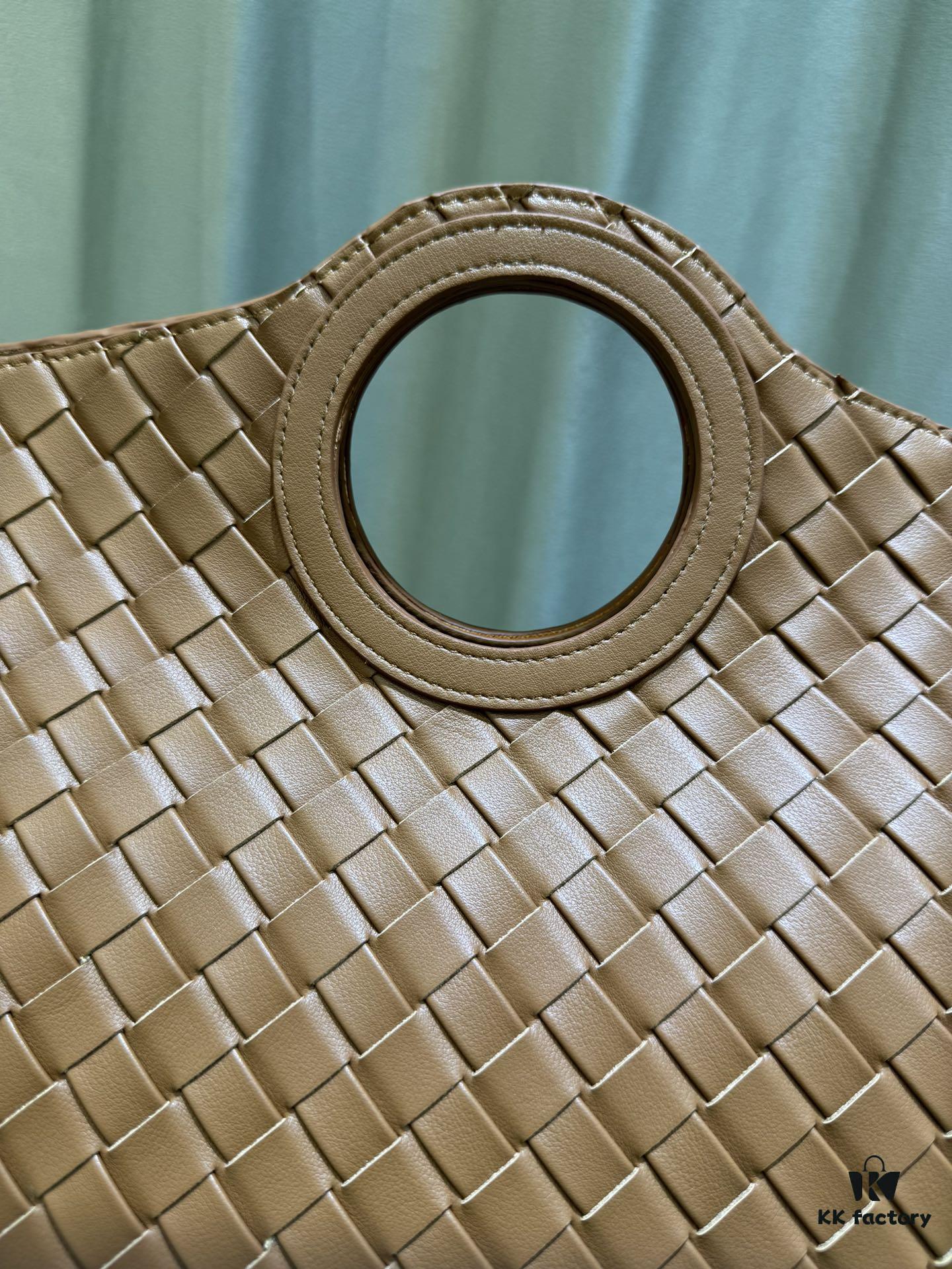 6930c3b56e68136f4d9af5fa BV Picnic Woven Handbag, Bottega Veneta 24 Early Autumn New Women's Retro Style Beautiful Tote Bag