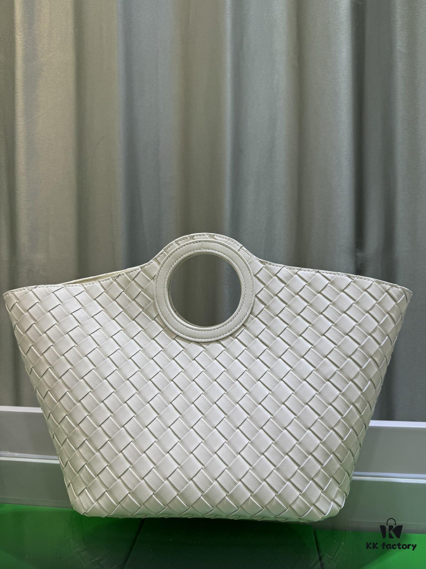 6930c3bc6e68136f4d9af606 BV Picnic Woven Handbag, Bottega Veneta 2024 Early Autumn New Vintage-Style Women's Tote Bag