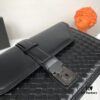 Box Included] BV Original Surplus Waxed Calfskin Clutch - 1 External Zipper Pocket, 1 Internal Zipper Pocket, 2 Inner Slip Pockets, Fits Cigarettes and Phone! Same as Boutique Version, High-End Quality. Model: 6681#, Color: Black, Dimensions: 29x18x5cm