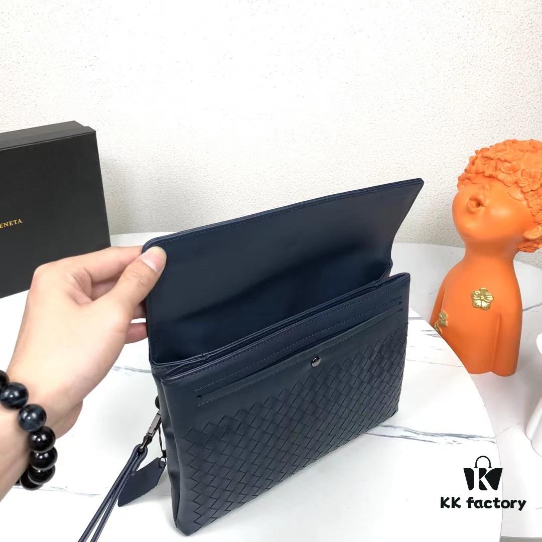 6930c3f06e68136f4d9af671 BV Casual Clutch with Box 😎 - Blue, Imported Waxed Cowhide, Premium Handcrafted Design