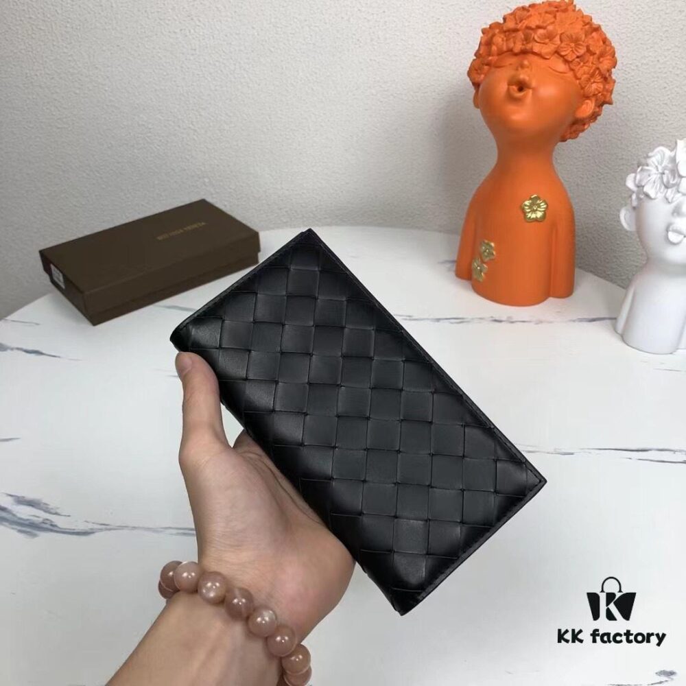 6930c4106e68136f4d9af6b5 Bv🦋 Braided Wallet Long Style, Top-Grade Imported Waxed Cowhide 🐂, Handcrafted Weaving, Soft and Orderly, Fashionable and Minimalist, Excellent Craftsmanship, 10 Card Slots ✅ Model: 305# (Medium Weave), Color: Black, Size: 18.5*9.5*2cm