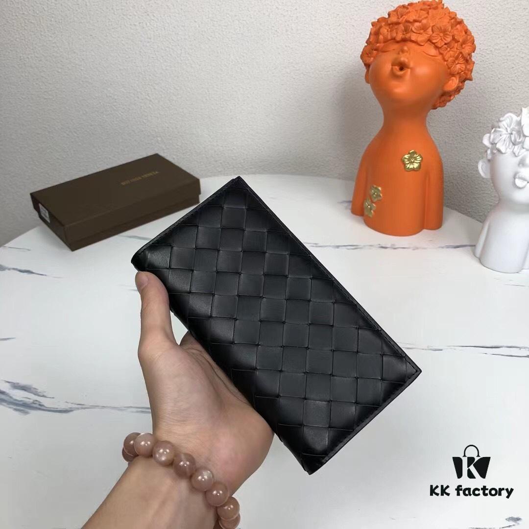 6930c4106e68136f4d9af6b5 Bv🦋 Braided Wallet Long Style, Top-Grade Imported Waxed Cowhide 🐂, Handcrafted Weaving, Soft and Orderly, Fashionable and Minimalist, Excellent Craftsmanship, 10 Card Slots ✅ Model: 305# (Medium Weave), Color: Black, Size: 18.5*9.5*2cm