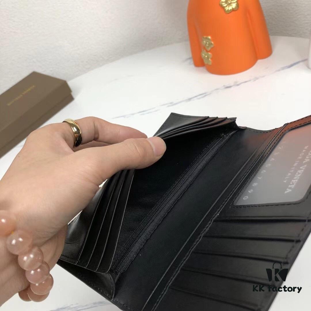6930c4126e68136f4d9af6bc Bv🦋 Braided Wallet Long Style, Top-Grade Imported Waxed Cowhide 🐂, Handcrafted Weaving, Soft and Orderly, Fashionable and Minimalist, Excellent Craftsmanship, 10 Card Slots ✅ Model: 305# (Medium Weave), Color: Black, Size: 18.5*9.5*2cm