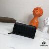 6930c4156e68136f4d9af6bf Bottega Veneta Wallet in Black Wax-Treated Calfskin - Style No. 1256 (Medium Braid)