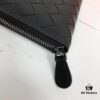 6930c4156e68136f4d9af6c0 Bottega Veneta Wallet in Black Wax-Treated Calfskin - Style No. 1256 (Medium Braid)