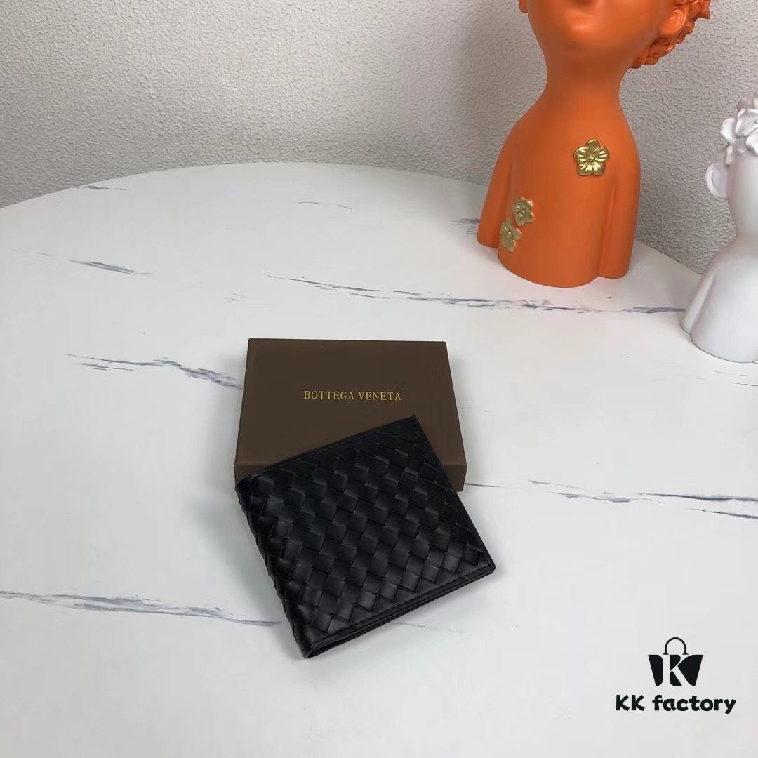 6930c4256e68136f4d9af6e1 Bv🦋 Woven Wallet Short Style, Premium Imported Wax Leather, Handcrafted Braided, Soft and Organized, Fashionable and Minimalist, 8 Card Slots ✅ Model: 1730-1# (Small Braid) Color: Black, Size: 11.5*10*2cm