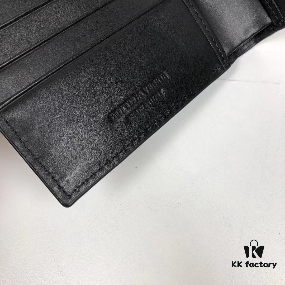 6930c42a6e68136f4d9af6ee Bv🦋 Woven Wallet Short Style, Premium Imported Wax Leather, Handcrafted Braided, Soft and Organized, Fashionable and Minimalist, 8 Card Slots ✅ Model: 1730-1# (Small Braid) Color: Black, Size: 11.5*10*2cm
