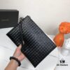 6930c4496e68136f4d9af72a BV Men's Handbag with Box - Handcrafted Wax-Coated Cowhide, Braided Design Wallet and Clutch Combo