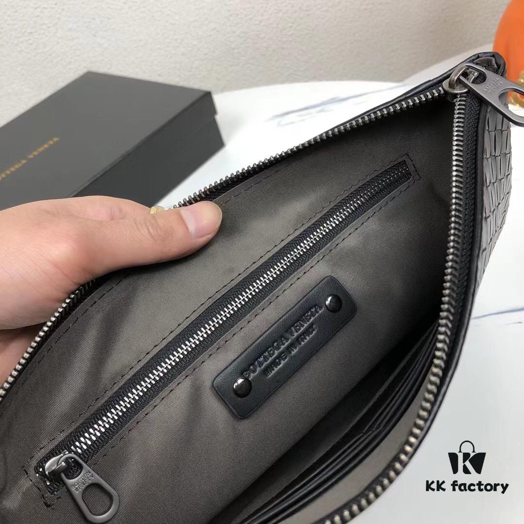 6930c44a6e68136f4d9af72e BV Men's Handbag with Box - Handcrafted Wax-Coated Cowhide, Braided Design Wallet and Clutch Combo