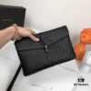 6930c45b6e68136f4d9af74f Bv Casual Clutch with Box 😎 Premium Imported Waxed Cowhide, Unique Design, Exquisite Craftsmanship, Elegant and Sophisticated - Model No. 6691#, Black, 27x18x4cm