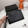 6930c47b6e68136f4d9af78d Large Size with Box - BV Men's Hand Purse, Handcrafted from Premium Waxed Cowhide Leather, Braided Design, Multi-Functional Wallet and Clutch with Zipper Closure