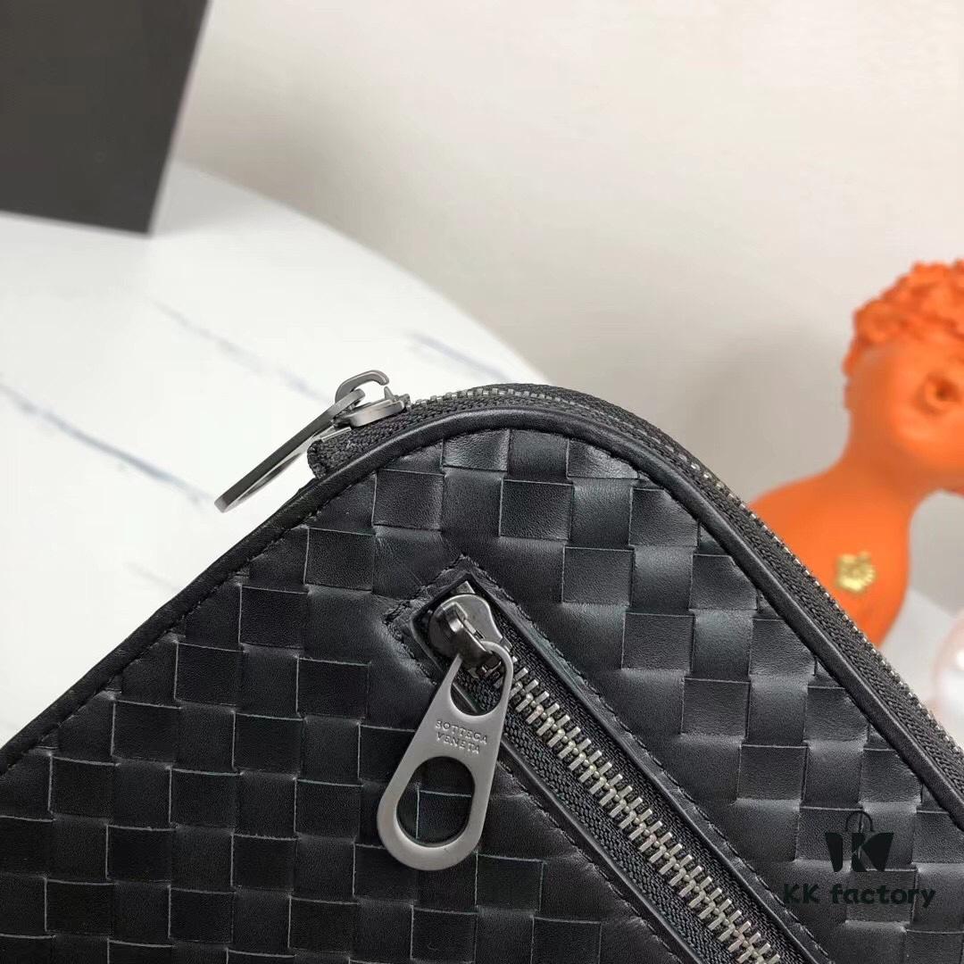 6930c4866e68136f4d9af7a1 BV Woven Clutch with Box 🍀🍀 Top-Tier Imported Wax-Coated Calfskin, Practical Functionality and Elegant Seven-Character Zipper Design That Directly Captivates Men's Hearts, More Convenient to Carry