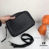 6930c4ad6e68136f4d9af7e5 Crossbody and Handheld Two-Way BV Intrecciato Woven Leather Crossbody Bag with Zipper Closure