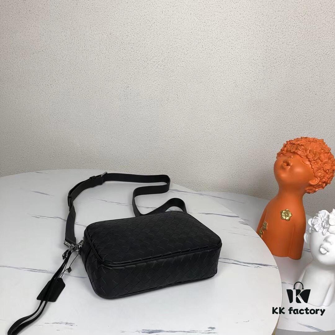 6930c4af6e68136f4d9af7e8 Crossbody and Handheld Two-Way BV Intrecciato Woven Leather Crossbody Bag with Zipper Closure