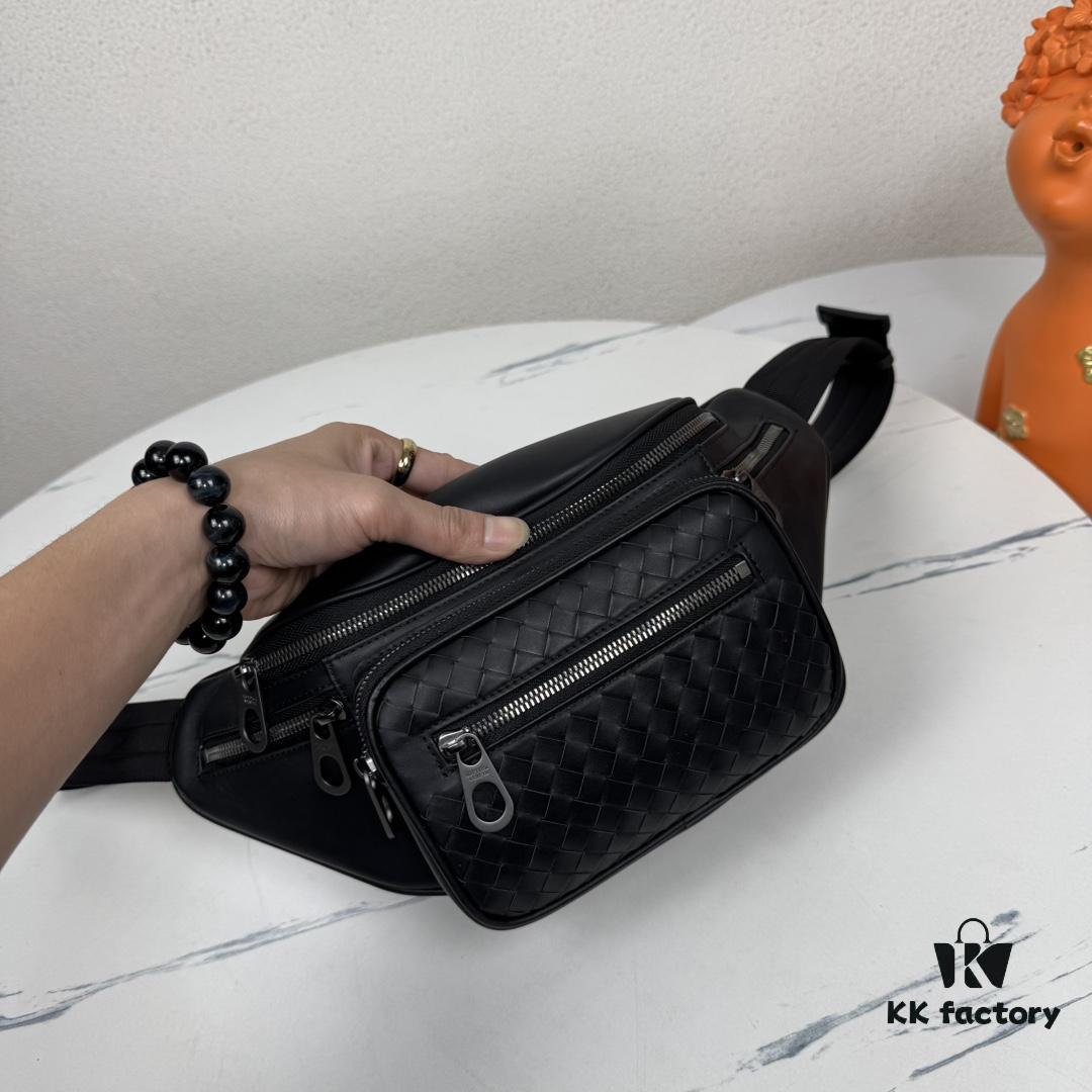 6930c4d36e68136f4d9af827 BV Latest Men's Waist Bag, Original Quality, Top-Grade Waxed Calfskin Leather, Elegant Design, Premium Craftsmanship