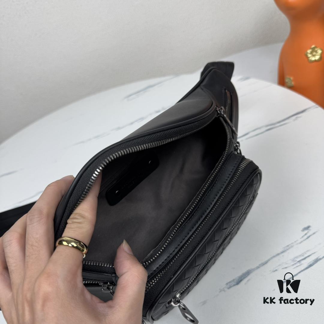 6930c4d36e68136f4d9af829 BV Latest Men's Waist Bag, Original Quality, Top-Grade Waxed Calfskin Leather, Elegant Design, Premium Craftsmanship